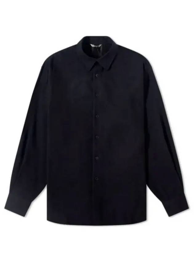 AIRY WOOL VIYELLA SHIRT A23AS03VT DARK NAVY - AURALEE - BALAAN 1