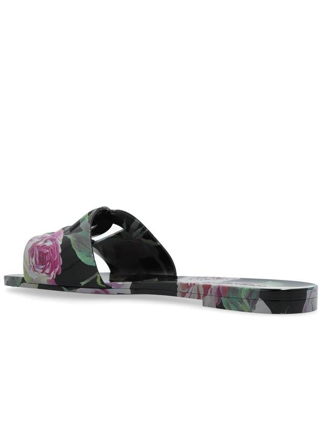 Dolce & Gabbana Slides With Logo, Women's, Multicolour - DOLCE&GABBANA - BALAAN 5