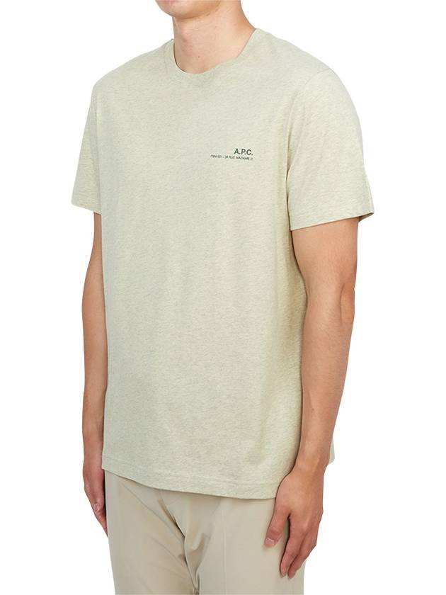 Men's Overdyed Item Logo Short Sleeve T-Shirt Light China Green - A.P.C. - BALAAN 5