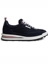 Men's Heavy Athletic Mesh Tech Runner Low Top Sneakers Navy - THOM BROWNE - BALAAN 2