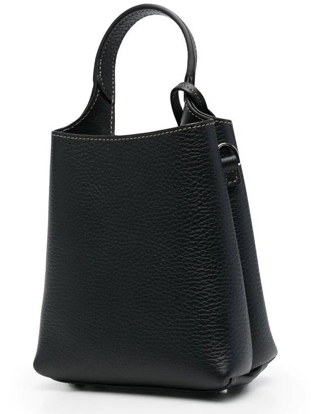 Micro Leather Mini Tote Bag Black - TOD'S - BALAAN 6