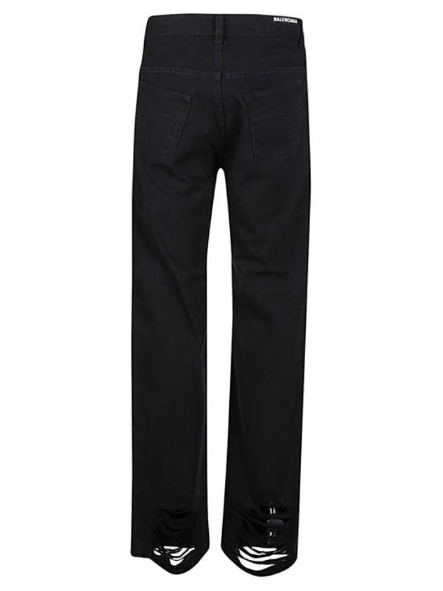 Medium Fit Straight Jeans Black - BALENCIAGA - BALAAN 3