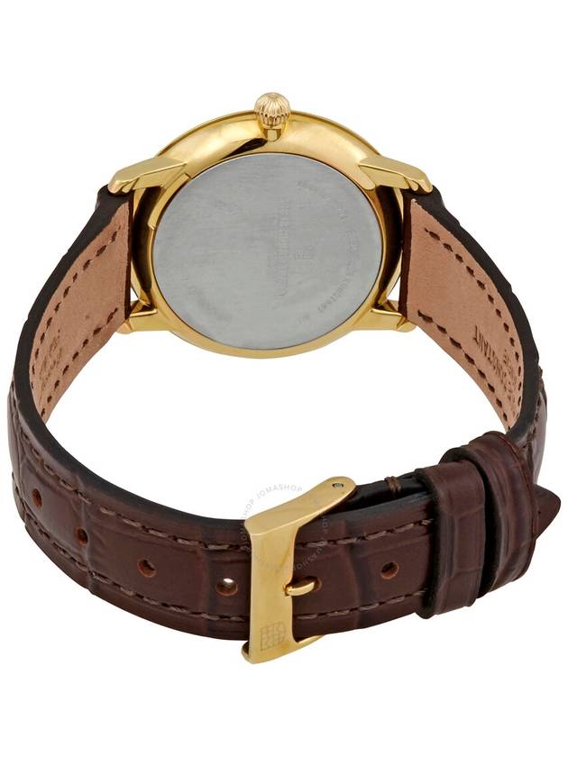 Women’s Classics Slimline Small Seconds Watch Gold Brown - FREDERIQUE CONSTANT - BALAAN 4