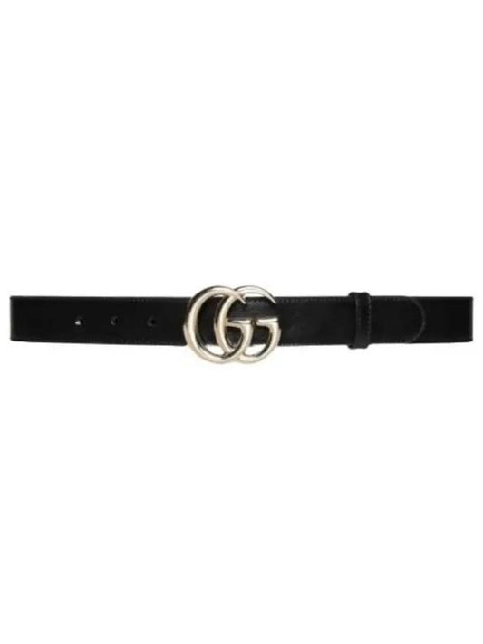 GG Marmont thin belt black leather 6258390AAA51000 - GUCCI - BALAAN 2