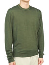 Men's Crew Neck Wool Knit Top Khaki - DRUMOHR - BALAAN 4