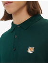 Fox Head Wool Long Sleeve PK Shirt Green - MAISON KITSUNE - BALAAN 7