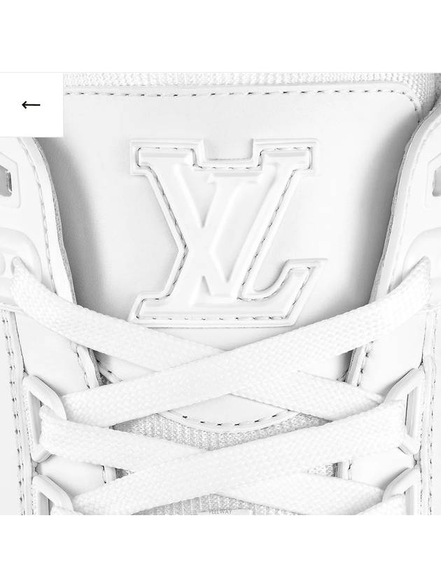 Men's LV Trainer Low Top Sneakers White - LOUIS VUITTON - BALAAN 4