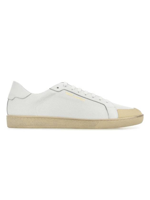 perforated leather low-top sneakers white - SAINT LAURENT - BALAAN 1