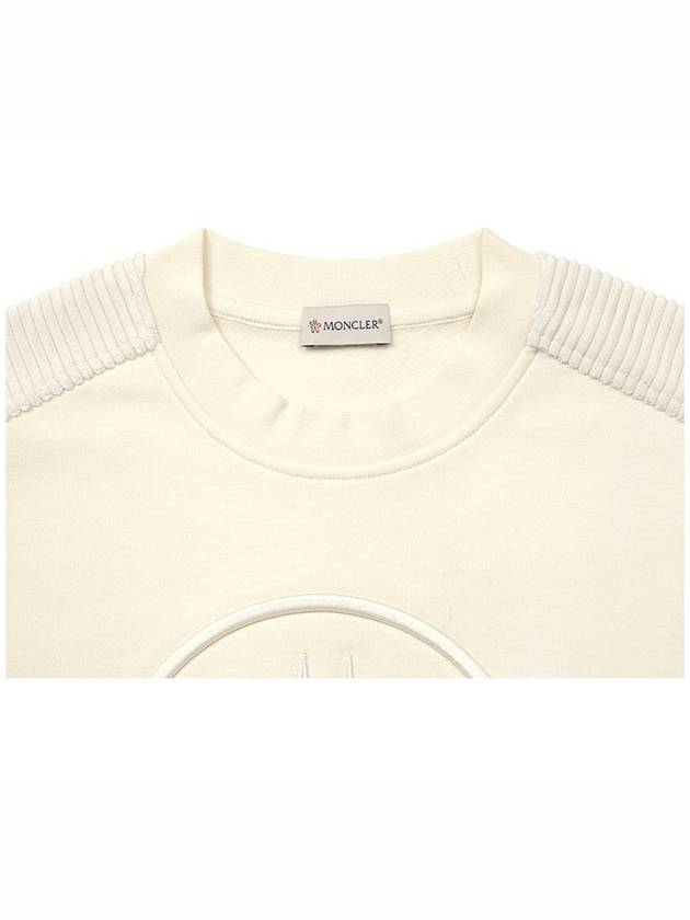 Embroidered Logo Sweatshirt White - MONCLER - BALAAN 4