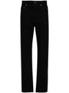 Denim Cotton Straight Jeans Black - SAINT LAURENT - BALAAN 2