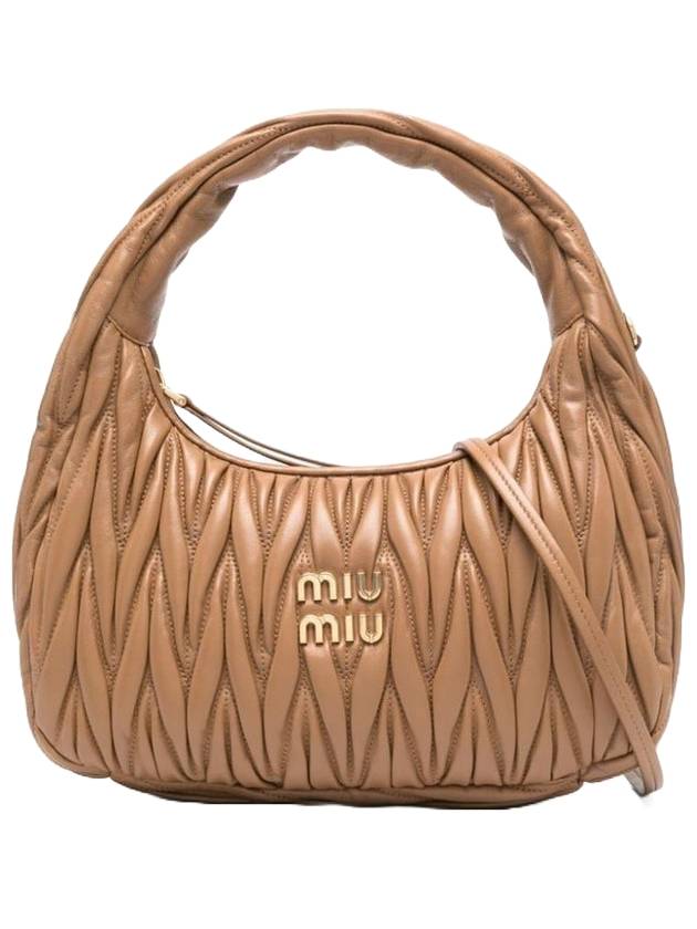 Wander Materasse Nappa Leather Shoulder Bag Brown - MIU MIU - BALAAN 1