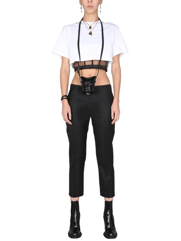 Wool Crop Pants Black - ALEXANDER MCQUEEN - BALAAN 3