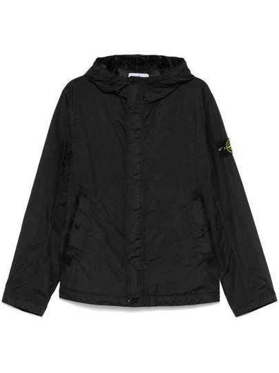 4100092 Crinkle Reps R-NY Wind Resistant Anti Drop Hooded Jacket Black - STONE ISLAND - BALAAN 2