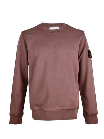 Garment Dyed Cotton Crewneck Sweatshirt Brown - STONE ISLAND - BALAAN 1