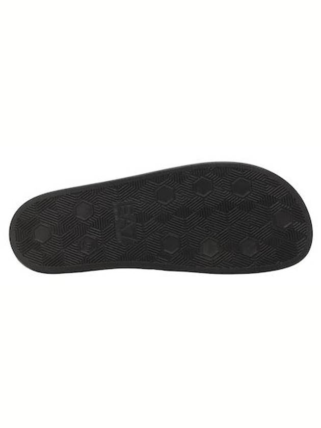 EA7 Embossed Logo Flat Slippers Black - EMPORIO ARMANI - BALAAN 7