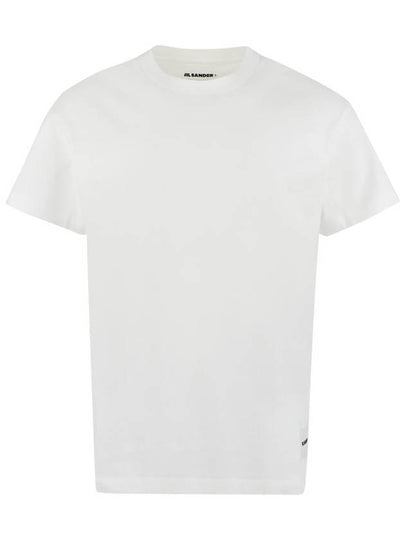 Logo Patch Cotton Short Sleeve T-Shirt 3 Pack White - JIL SANDER - BALAAN 2