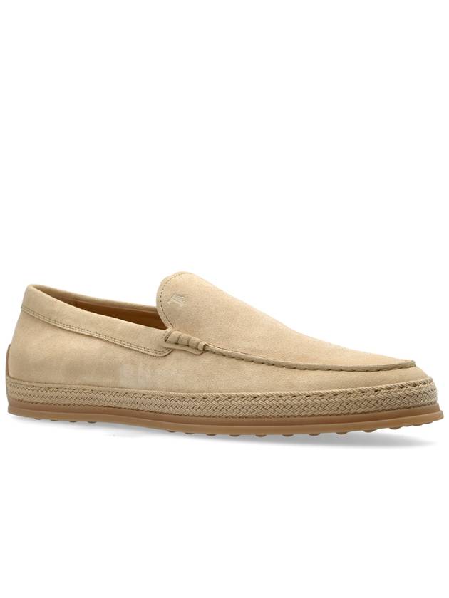 Tod’s Suede Shoes Type Loafers, Men's, Cream - TOD'S - BALAAN 4