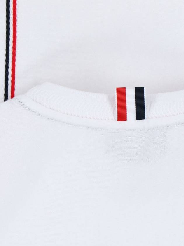 RWB Stripe Cotton Short Sleeve T-shirt White - THOM BROWNE - BALAAN 6