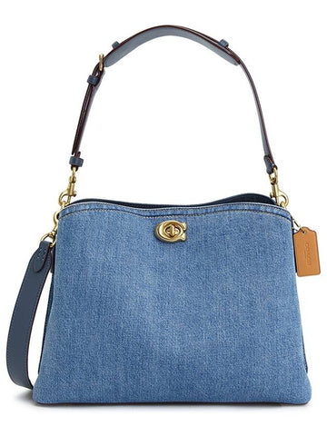 Willow Women s Denim Shoulder Bag CS243 B4 INDIGO - COACH - BALAAN 1