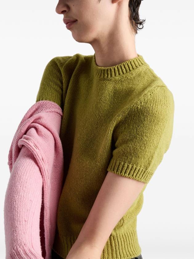 Cashmere knit top pistachio green - PRADA - BALAAN 5