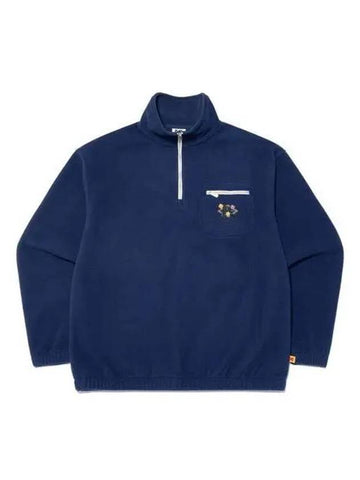 KODAK Brownie Microfleece Half Zip Up Sweatshirt NAVY - KODO - BALAAN 1