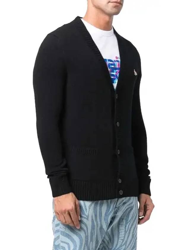 Baby Fox Patch Cosy Cardigan Black - MAISON KITSUNE - BALAAN 3