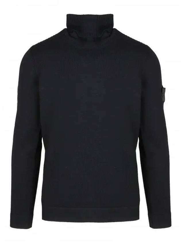 Shadow Project Wool Turtleneck Black - STONE ISLAND - BALAAN 3