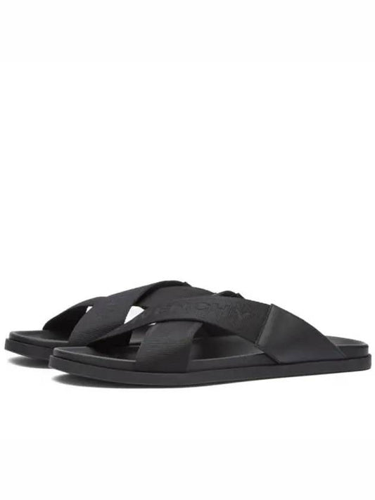 Cross Strap Sandal Slippers Black - GIVENCHY - BALAAN 2