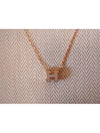 Mini Pop H Pendant Rose Gold & Marron Glace - HERMES - BALAAN 4