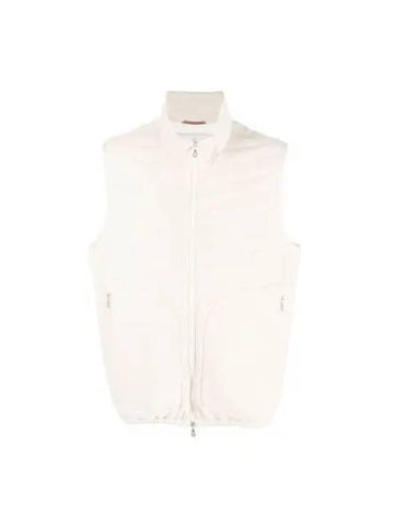 Brunello Cucinelli Vest Down Padded Ivory M221P116 - BRUNELLO CUCINELLI - BALAAN 1