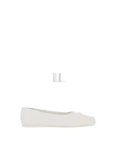 Bow Embossed Leather Ballerina White - MARNI - BALAAN 2