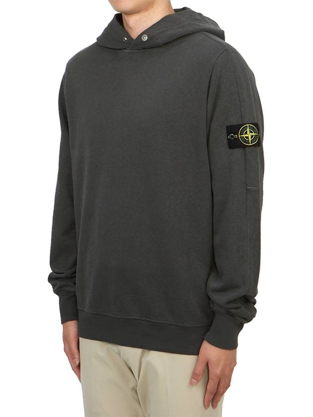 Compass Badge Cotton Hoodie Dark Grey - STONE ISLAND - BALAAN 3