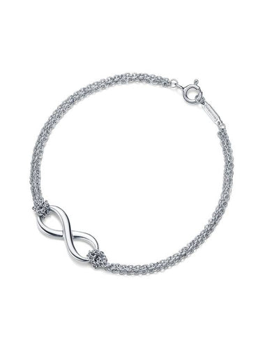 Infinity Double Chain Bracelet Silver - TIFFANY & CO. - BALAAN 1