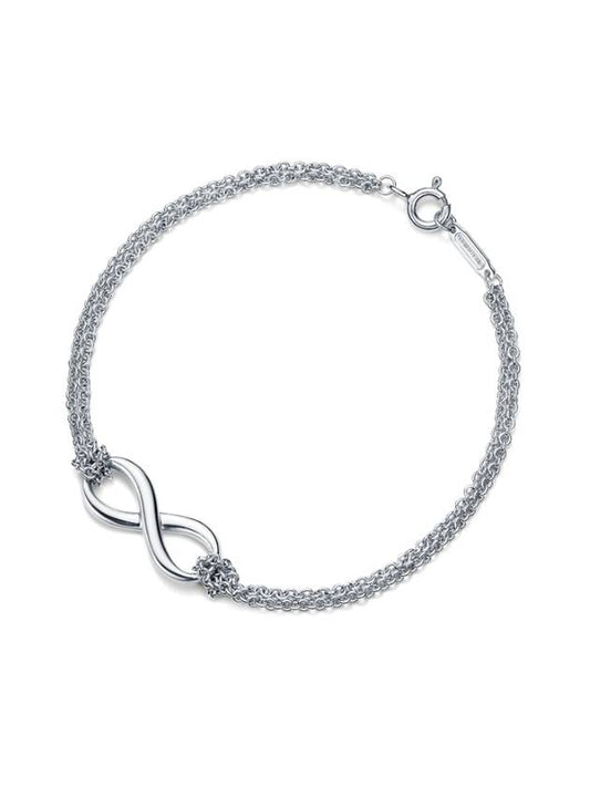 Infinity Double Chain Bracelet Silver - TIFFANY & CO. - BALAAN.