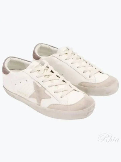 Super Star Lace Up Low Top Sneakers Light Brown White - GOLDEN GOOSE - BALAAN 2