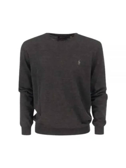 Logo Crew Neck Wool Knit Top Navy - POLO RALPH LAUREN - BALAAN 2