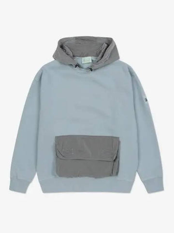 Nylon Hybrid Hood Gray Blue STAR20701GRYBL - ARIES - BALAAN 1