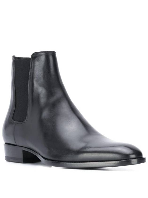 Classic Wyatt Chelsea Boots Black - SAINT LAURENT - BALAAN 3