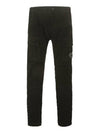 Men's Lens Wappen Corduroy Cargo Straight Pants Black - CP COMPANY - BALAAN.