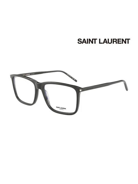 Eyewear Rectangular Acetate Eyeglasses Black - SAINT LAURENT - BALAAN 1