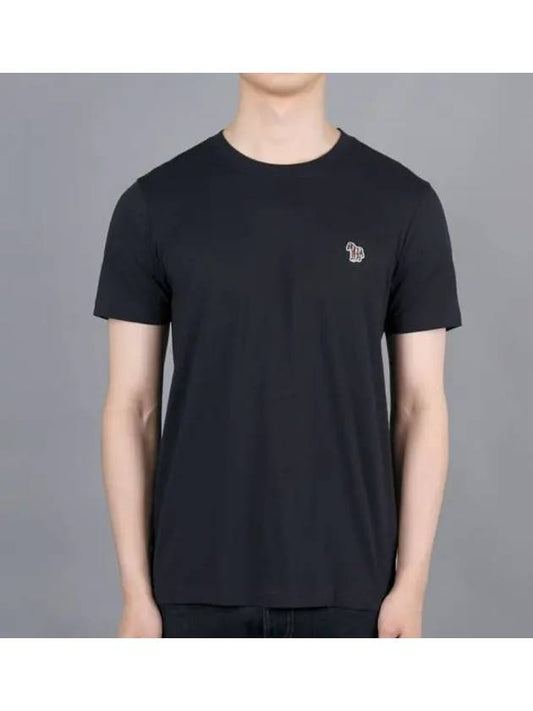 Zebra Logo Cotton Short Sleeve T-Shirt Navy - PAUL SMITH - BALAAN 2