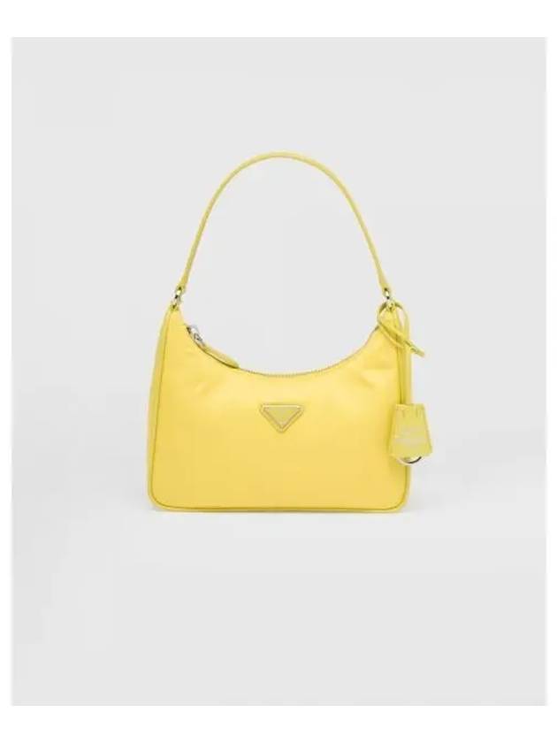 Re-Edition 2005 Saffiano Trimming Re-Nylon Shoulder Bag Yellow - PRADA - BALAAN 2