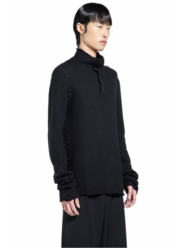 SN Bottega Veneta Black high neck wool fleece pullover sweater 798239 V4JU0 1000 - BOTTEGA VENETA - BALAAN 4