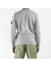 Logo Patch Crew Neck Cotton Nylon Knit Top Heather Grey - STONE ISLAND - BALAAN 4