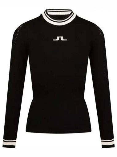 Bree Ribbed Waist Knit Top Black - J.LINDEBERG - BALAAN 1