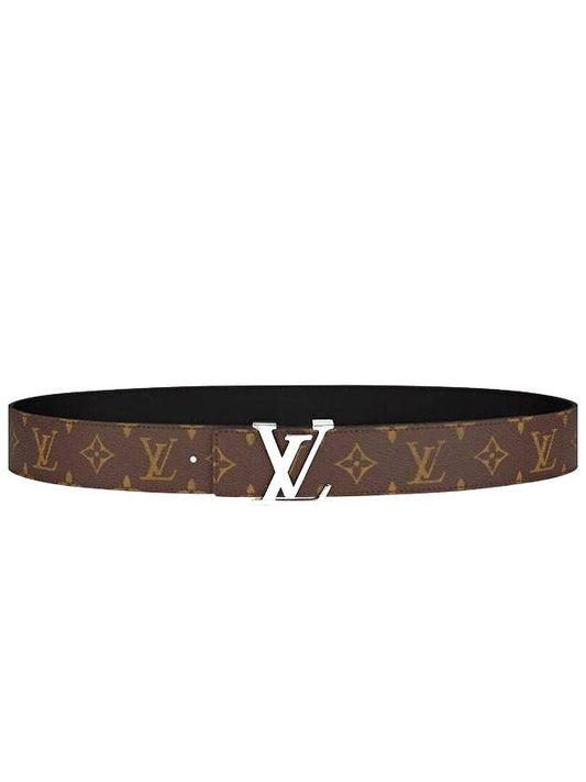 Men's LV Initiales Reversible Monogram Belt Brown Black - LOUIS VUITTON - BALAAN 1