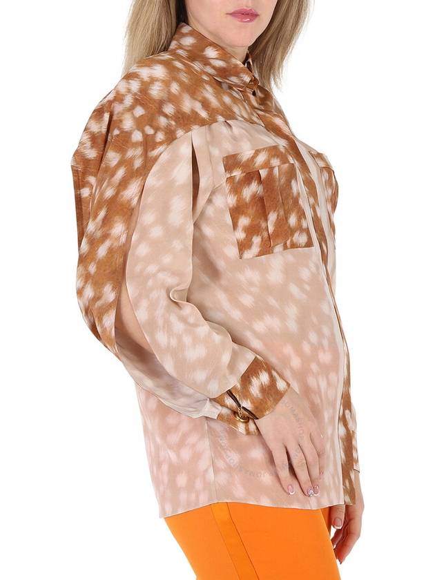 Deer Print Blouse Brown - BURBERRY - BALAAN 3