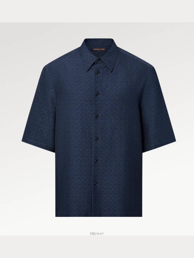 1AFRND Mini Monogram Silk Blend Short Sleeved Shirt - LOUIS VUITTON - BALAAN 4