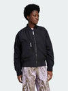 By Stella Mccartney Woven Bomber Jacket Black - ADIDAS - BALAAN 2