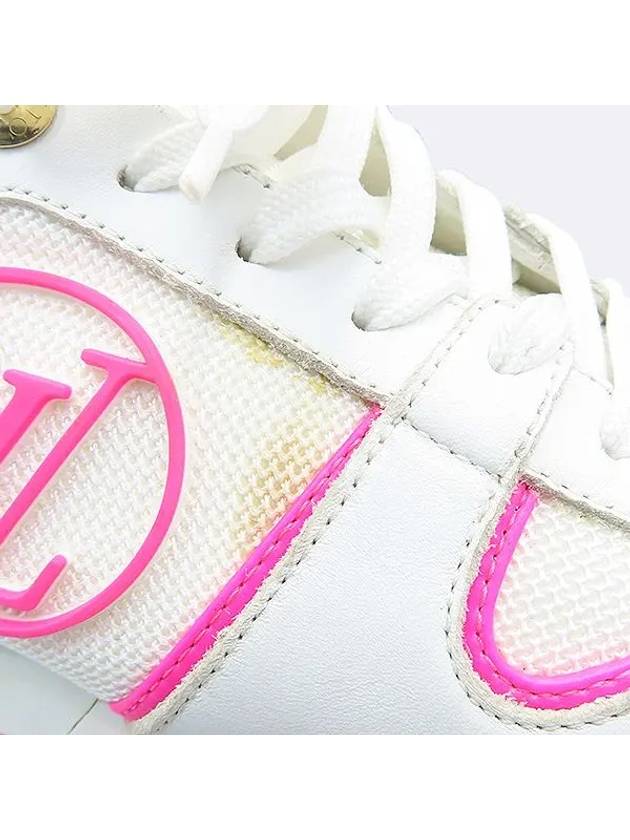 White Mesh Pink Leather Runaway Women s Sneakers Size 240 - LOUIS VUITTON - BALAAN 6